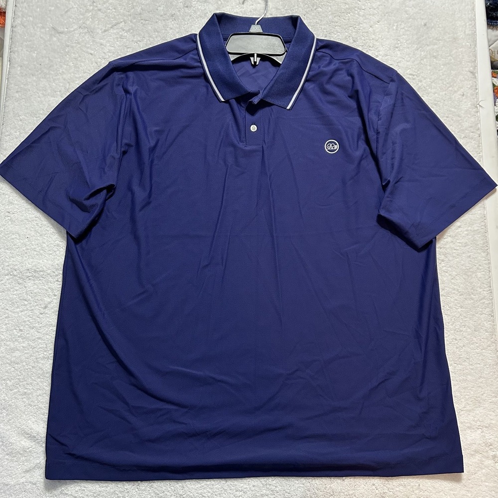 Good Good Golf Mens Size XL Midnight Textured Short Sleeve Polo Shirt